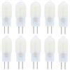 Jiotouhu G4 Lampadine LED Bianco freddo 6500K, alloggiamento bianco latte, 12V, 2W in sostituzione della lampadina alogena da 20W, senza sfarfallio, non dimmerabile, confezione da 10