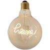 LEDbyLED Lampadina Vintage Decorativa G125 5W, E27, Vetro Gold, Scritta Home, 2000K Luce Calda, Dimmerabile, 250 Lumen