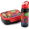 Diakakis Spiderman Kids - Set portapranzo per bambini, contenitore per panino e borraccia in acciaio inox da 500 ml, senza BPA