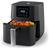EXTRASTAR 6,5 L Air Fryer Digitale, Friggitrice ad aria anni Olio, Temperatura massima 200°C, 1600 W, 8 programmi Preimpostati, Nero opaco