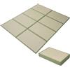 EMOOR Materasso Tatami Giapponese 160 x 200 cm Erba Naturale (Non Tinto), Stuoia di Igusa Pieghevole Materasso Futon Giappones per Dormire sul Pavimento Meditazione Yoga Zen