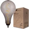 greenandco lampadina LED design vintage per illuminazione ambientale | dimmerabile | E27 A165 | 4,9W 100lm | 1800K (bianco molto caldo) | 320° | 230V | grigio fumo | senza sfarfallio