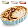 Praknu Stampo Crostata ø28 cm - Tortiera Resistente ai Tagli - Rivestimento Antiaderente - Teglia Crostata Facile da Pulire - Stampi per Dolci e Torte - Stampo Furbo in Ceramica (Blu)