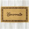 Casa Service ARZIGNANO Zerbino Cocco Naturale Cornice 40X70cm Rettangolare Mezzaluna Fondo Gomma PVC per ingresso Resistente Lavabile Antiscivolo (Brown, 40x70cm, Rettangolare)