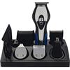 DECOMELODY Rasoio Elettrico Multifunzione USB per Barba e Peli Nasali Uomo | Design Compatto, Pulsante On/off Semplice, Struttura in ABS Nero, con Batteria e Accessorio per Carving