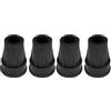 cyclingcolors 2x gommini stampelle bastone 18mm nero gomma antiscivolo con rinforzo metallico Tappo tubo tondo terminale copertura flessibili protezione (Confezione da 2)