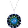 LE GEMME DI VENEZIA Collana Donna Con Pendente Murrina Milefiori Venezia In Vetro Originale Di Murano E Argento 925 Diametro 32N (Colore 11)
