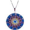 LE GEMME DI VENEZIA Collana Donna Con Pendente Murrina Milefiori Venezia In Vetro Originale Di Murano E Argento 925 Diametro 32N (Colore 4)