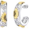 POPLYKE Orecchini da uomo e da donna, in argento Sterling, senza piercing a clip sulla cartilagine, stile retrò, idea regalo