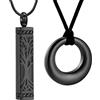 VCCWYQK Circle of Life Collana con urna per ceneri Urne commemorative in acciaio inossidabile Collana con ciondolo per cremazione gioielli per uomini e donne