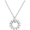 Sofia Milani - Collana da Donna in Argento 925 - con Pietra Zircone - Ciondolo a Cerchio - N0612