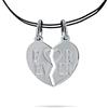 inSCINTILLE Collana coppia con Cuore Divisibile lui e lei in Argento 925 Vari Soggetti per fidanzati, puo essere spezzato (2.5cm x 2cm, For Ever)