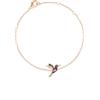 Einzelstück® Bracciale con colibrì I in argento Sterling 925, placcato oro 14 K, con zirconi, colore: oro rosa 14 carati, Eine Grösse, Argento sterling, Zirconia cubica