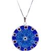 LE GEMME DI VENEZIA Collana Donna Con Pendente Murrina Milefiori Venezia In Vetro Originale Di Murano E Argento 925 Diametro 32N (Colore 3)