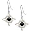 Only faith Orecchini a nodo di strega in argento sterling 925 con pietre naturali, nodo celtico stile vintage, Nudo de Bruja Celta, Argento sterling, Pietra di luna