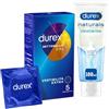 Durex Settebello 2XL Preservativi Extra Large e Extra Lunghi, 5 profilattici + Naturals Gel Lubrificante Idratante con Acido Ialuronico, 100 ml