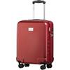 PUCCINI Panama - Valigetta rigida in policarbonato con ruote gemellate TSA M-L-XL, Colore: rosso, xl, Valigia grande