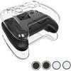 Generic Custodia Protettiva + Cappucci per Joystick per Steam Controller 2, Custodia Trasparente in PC Antigraffio con 2 Cappucci per Joystick (Modello A)
