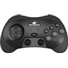 Retro-Bit SEGA Saturn® 2.4GHz Wireless Pro Controller for Sega Saturn, Sega Mega Drive Mini, Switch, PC, Mac - Includes 2 Receivers - Black