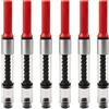 HX-pyahgtv 6 penne stilografiche per convertitore di inchiostro Lamy Z28, ricambio per cartuccia d'inchiostro, convertitore girevole in plastica da 3,2 mm, anello interno per ufficio e scuola (rosso)