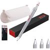 rOtring 600 penne e portamine multicolore 3 in 1 | punte per penna a sfera nere e rosse | 1 punta portamine (0,5 mm) | corpo in argento | + gomma B20 e astuccio in cotone