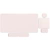 MOSISO Grande Tappetino Mouse Gioco&Poggiapolsi Tastiera Massage&Tappetino Mouse&Coaster,Set Cuscinetti Ergonomici Antiscivolo e Cuscino Typing Facile con Memory Foam L'Ufficio Domestico,Albicocca
