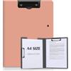 KONVINIT Portablocco A4, Plastica Cartella Portadocumenti con Pinza Porta Foldover Clip Board con coperchio Cartellina Portadocumenti per ufficio/scuola/casa