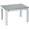 amuéblate online Tavolo da pranzo allungabile da soggiorno o cucina, modello Noia, dimensioni: 140-190 cm (lunghezza) x 90 cm (larghezza) x 78 cm (altezza). Legno, Artik-Cemento