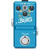 Amuzik Nano Bluesy - Pedale vintage in stile blu per distorsioni, ampia gamma di frequenze con bypass True Size