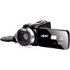 LLOOPK Videocamera, Videocamere digitali professionali 4K Blogger Live Cast Streaming Camcorder for UHD 18X Zoom Vlog Webcam Videoregistratore(No SD Card,Standard)