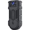 OPFVUJIKX Fotocamera corporea, Fotocamera con clip posteriore 1080P ad alta definizione, registratore grandangolare da esterno a 140 gradi, videocamera for sport ciclistici DV per la Sicurezza, il Lavoro