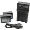 Dot.Foto VW-VBT190 Premium 1940mAh Batteria (x2) & Caricabatterie USB Compatto per Panasonic HC-V110, HC-V130, HC-V160, HC-V180, HC-V201, HC-V250,HC-V260,V720 V750 V770 V777 VX870 VX980 VX989