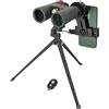 Levenhuk Kelvin Snap 10x42 Fotobinocolo per Smartphone | Binocolo per Adulti Foto e Video Adattatore Universale Treppiede Otturatore Remoto Bluetooth Impermeabile e Antipolvere