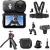 DJI Osmo Nano Bundle Bicicletta (128 GB) - Mini action cam vlog 4K/60 fps con sensore da 1/1,3, ultra grandangolo 143°, videocamera POV magnetica, incl. fascia toracica, supporto manubrio e treppiede