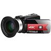 LLOOPK Videocamera, Videocamera 4K Live Streaming Webcam Fotocamere digitali da 56 MP for la fotografia Videoregistratore Vlog for visione notturna(No SD Card,NA-U600-LT)