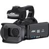LLOOPK Videocamera, Videocamera da 64 MP Full 4K 60FPS for lo streaming live Webcam 18X Auto Focus Vlog Recorder 4quot; Ruota schermo(NO SD Card,Standard)