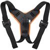 ASHATA Supporto per Mentoniera per Casco da Moto per Action 3 2 con Cinturino Antiscivolo Robusto Compatibile con la Maggior Parte delle Fotocamere (Arancia)