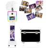 XHSOHTD Photo Booth portatile compatibile con tutti i modelli di iPad e fotocamere, 2 in 1, supporto portatile per selfie con custodia da volo, per compleanni, matrimoni ed eventi (macchina per cabina
