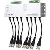 Sxhlseller Balun Video Passivo 8, Adattatore Ricetrasmettitore HD BNC Maschio a UTP Cat-5 per Sistemi di Telecamere CCTV Compatibile con Segnali Video HD-CVI -TVI -AHD 1080P