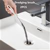 kitchya Tubo Dredging Brush Bagno Capelli Fona Lavello Pulizia Spazzola Drain Cleaner Flessibile Cleaner Clog Plug Hole Remover Tool