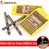 onmaiwei 1.0-13mm rivestito in cobalto 5/10 pezzi set di punte elicoidali HSS M35 punta da trapano per utensili elettrici per taglierina per legno/metallo