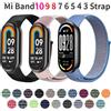 NONE Cinturino in nylon per Xiaomi Mi Band 10 9 8 7 6 5 4 Cinturino traspirante Smartwatch Bracciale sportivo pulsera cinturino Miband 8 NFC