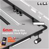 BOMP 6MM Smart Tuya Zigbee Lampada da binario magnetica dimmerabile 48V Sistema di montaggio superficiale su binario ultra sottile Lampada da binario magnetica sottile bianca nera