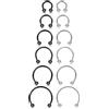 Drperfect 16G Anelli al naso in acciaio inossidabile Setto Piercing Cartilagine Orecchino a ferro di cavallo Piercing per il corpo 6MM-16MM