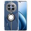 evolou Per Realme 12 Pro Plus Custodia con anello magnetico per Realme12 5G 12X 12 + plus Airbag antiurto Custodia in silicone TPU trasparente