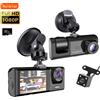 Baideluo Dash Cam doppia fotocamera 1080P per auto, anteriore e interna, telecamera per auto con visione notturna IR, registrazione in loop, DVR per auto grandangolare