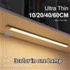 Pzsunly Sensore di movimento Luce notturna Lampada wireless ricaricabile USB sotto le luci a LED dell'armadio per l'illuminazione dell'armadio della camera da letto dell'armadio da cucina