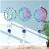 NONE Sfumatura di colore Vento Spinner Stabilizzatore Gazing Ball Coda a spirale Albero della vita Campanelli eolici Catcher Ciondolo Giardino Appeso Decor