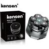 KENSEN Rasoi elettrici per uomo calvo Rasoio magnetico 6D Barba Trimmer USB ricaricabile Display a LED Rasoi per barba impermeabili