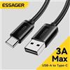 ESSAGER Cavo USB Type C Essager 3A per Iphone 15 plus Huawei Mate60 P60 Cavo di ricarica rapido Cavo dati per caricabatterie USB-C per Xiaomi Samsung
